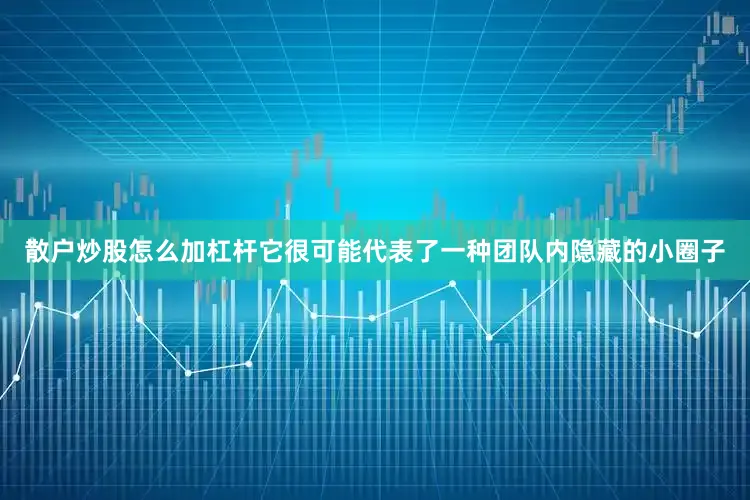 散户炒股怎么加杠杆它很可能代表了一种团队内隐藏的小圈子